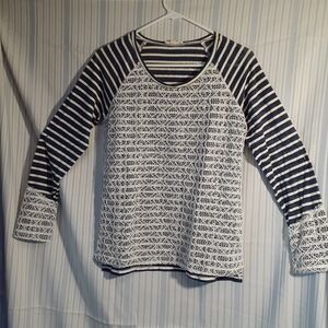Hem & Thread Striped Navy and Cream Tee